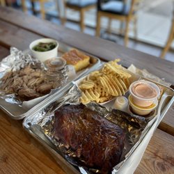 Charlotte-Rose's Carolina BBQ - Half Rack Rib and Pulled Pork Friday special