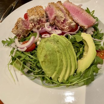 Abigails Restaurant - Tuna Steak Avocado Salad - Modern European Near Me - Linden, New Jersey Abigails Restaurant - Tuna Steak Avocado Salad - Modern European Near Me - Linden, New Jersey