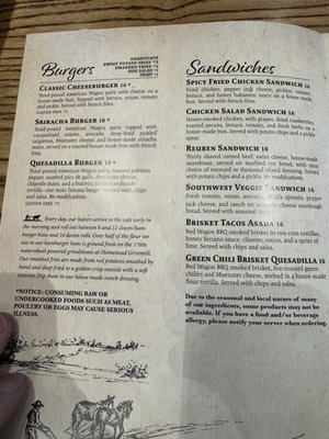 Menu photo 2 Cafe Homestead Waco, TX
