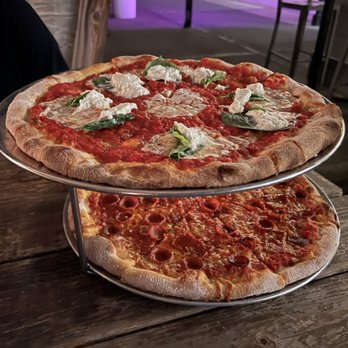 Corner Pizza - Top: Margherita Buratta Bottom: Killer BEE Pizza - Seafood Near Me - Encinitas, California Corner Pizza - Top: Margherita Buratta Bottom: Killer BEE Pizza - Seafood Near Me - Encinitas, California