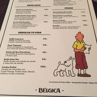 Menu photo 6 Bélgica Buenos Aires, C