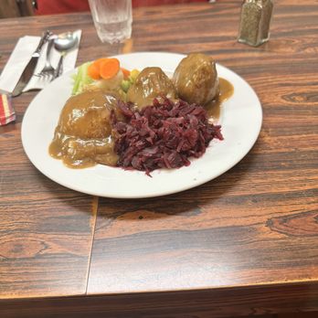 Solvang Restaurant - Microwaved meatball dinner - Scandinavian Near Me - Solvang, California