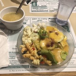 Sunset Family Restaurant - Salad (make your own) and apple sauce from salad bar