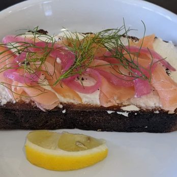 Vesta Coffee Roasters - Smoked salmon, fresh fromage, pickled onions. - Coffee & Tea Near Me - Las Vegas, Nevada