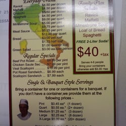 Clementes Authentic Italian - Clemente's menu