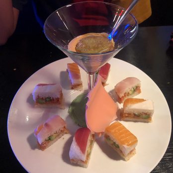 Asian Island - Sushi cake! Super yummy with crunchy asparagus in the center - Sushi Bars Near Me - Sparta, New Jersey
