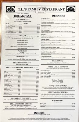 Menu photo 3 T L's Country Kitchen Manteo, NC Menu photo 3 T L's Country Kitchen Manteo, NC