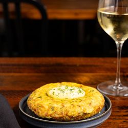 Junction Tapas and Winebar - The perfect Tortilla Espanola is made-to-order with farm-fresh local MJ Farms eggs. Perfection on a plate
