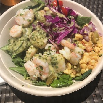 sweetgreen - Healthy Salads, Bowls and Plates - Mexican Corn Elote Bowl - subtracted the quinoa & sunflower seeds, added shrimp & cucumber - Salad Near Me - Los Angeles, California