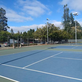 Mango Park - view of courts 3 and 4 looking toward Remington Ave - Parks Near Me - Sunnyvale, California