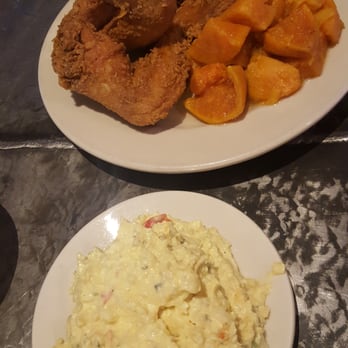 Sandra's Next Generation - Fried chicken, candied yams and potato salad. Amazing!!! - Soul Food Near Me - New Haven, Connecticut