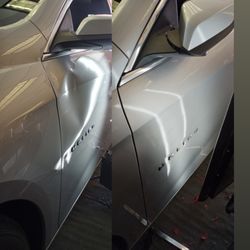 Dent Genies - Before and after paintless dent removal by Dent Genius