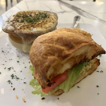 Cafe Alcazar - French onion, soup and chicken, curry croissant - New American Near Me - Saint Augustine, Florida