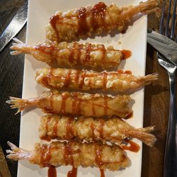 Cook's Steakhouse & Saloon - Fried shrimp with sriracha.
