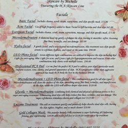About Face Skincare by Michelle - Here is a list of the facials I offer!