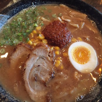 Tamashii Ramen - Kara Miso Ramen : (spicy miso) chasyu, menma, egg, corn, scallion, bean sprouts, cabbage - Ramen Near Me - Astoria, New York Tamashii Ramen - Kara Miso Ramen : (spicy miso) chasyu, menma, egg, corn, scallion, bean sprouts, cabbage - Ramen Near Me - Astoria, New York