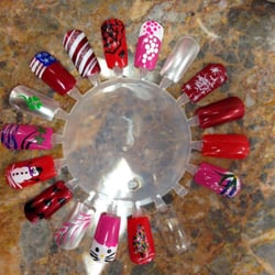 Angel Nails by HT - These were only one of few sample nail designs I was shown!  It helped me get an idea of what I wanted.  Love the nail art!