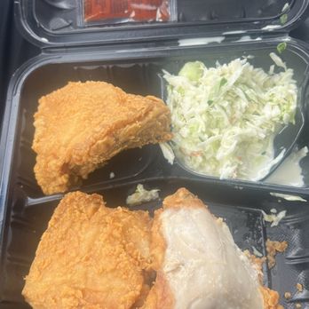Southland Trade - Three thighs - purchased individually - and cold slaw. - Barbeque Near Me - Moyock, North Carolina