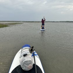 Wrightsville Kayak Company - Outfitted by WKC for SUP camping on Masonboro Island.