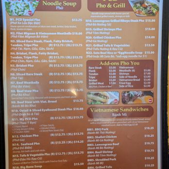 Pho Ca Dao & Grill - Menu - June 2025 - Vietnamese Near Me - San Diego, California Pho Ca Dao & Grill - Menu - June 2025 - Vietnamese Near Me - San Diego, California