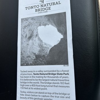 Tonto Natural Bridge State Park - Information - Hiking Near Me - Pine, Arizona Tonto Natural Bridge State Park - Information - Hiking Near Me - Pine, Arizona