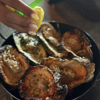 La Lucha - Grilled oysters at Lucha's: proof that happiness comes by the dozen. - Seafood Near Me - Houston, Texas La Lucha - Grilled oysters at Lucha's: proof that happiness comes by the dozen. - Seafood Near Me - Houston, Texas