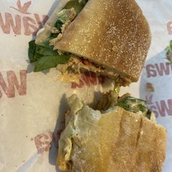 Chicken n steak on ciabatta bread