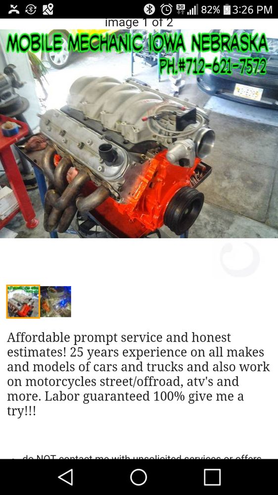 MOBILE MECHANIC IOWA NEBRASKA 1800 East Summit St, Red Oak, Iowa