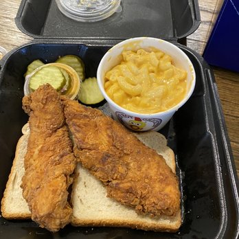 Dave's Hot Chicken - #Dave's #1 2 Tenders w/ Mac & cheese no spice - Chicken Shop Near Me - Beaverton, Oregon Dave's Hot Chicken - #Dave's #1 2 Tenders w/ Mac & cheese no spice - Chicken Shop Near Me - Beaverton, Oregon
