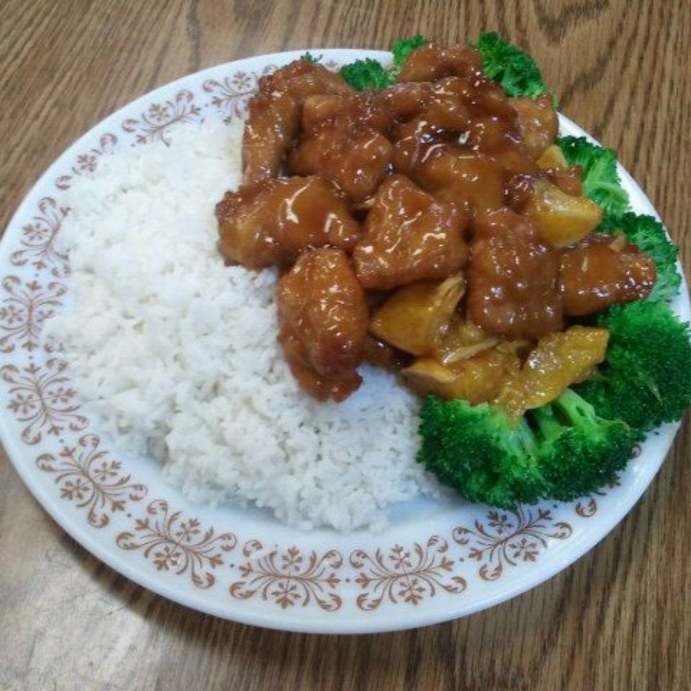 Wok-In Cafeteria - Orange chicken with actual orange slices - Chinese Near Me - San Francisco, California Wok-In Cafeteria - Orange chicken with actual orange slices - Chinese Near Me - San Francisco, California