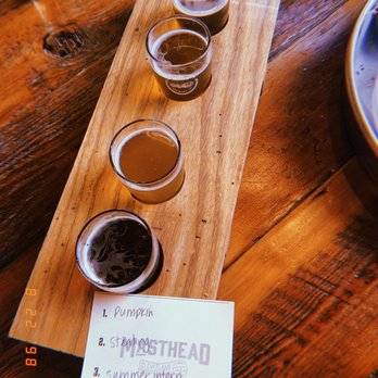 Masthead Brewing - From bottom to top: Pumpkin * Stealing Home * Summer Intern * Seasoned Executive - Breweries Near Me - Cleveland, Ohio