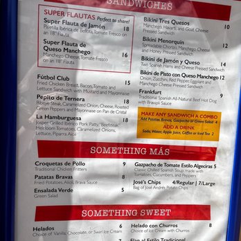 Pepe by José Andrés - Menu. - Sandwiches Near Me - Orlando, Florida