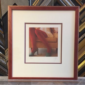 Allen Custom Frame - Double matted photograph, highlighted in red - Art Galleries Near Me - Washington, DC, District of Columbia