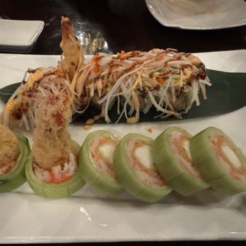 Osaka - Crazy Dragon roll & cucumber, shrimp, and crab roll - Japanese Near Me - Collingswood, New Jersey Osaka - Crazy Dragon roll & cucumber, shrimp, and crab roll - Japanese Near Me - Collingswood, New Jersey