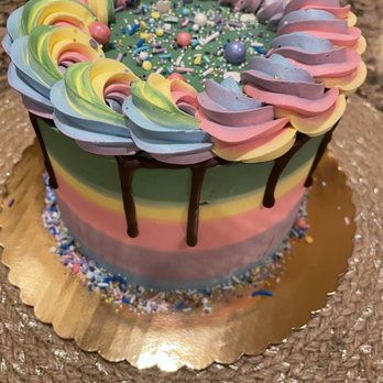 Dulceology - Rainbow Cake w/ tres leches - $65 - Bakeries Near Me - Baltimore, Maryland