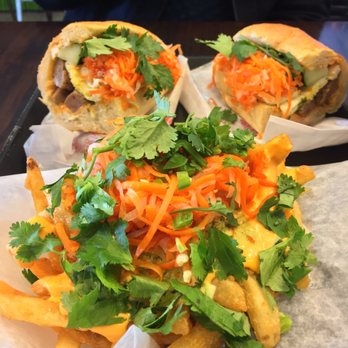 JoJu - #3 BBQ Pork Sandwich & Joju Banh Mi Fries - Coffee & Tea Near Me - Elmhurst, New York