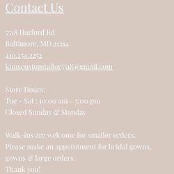 Kim's Tailors & Dressmaking