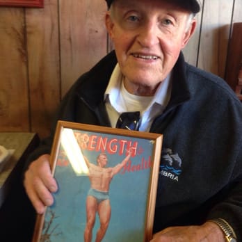 Wendy's Place - Ben eats here multiple times a week.  He is posing next to his photo from 1952 that sits in the restaurant. - Diners Near Me - El Segundo, California
