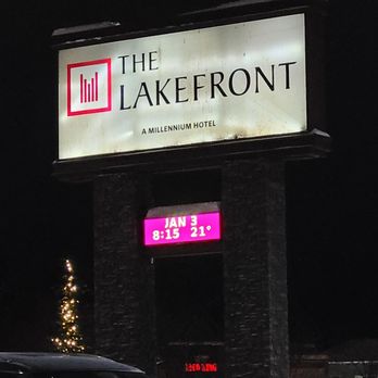 The Lakefront Anchorage - Signage...like that they display the date, time and temp - Hotels Near Me - Anchorage, Alaska