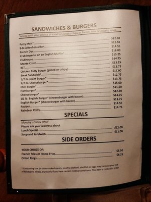 Menu photo 4 Gwennies Old Alaska Restaurant Anchorage, AK