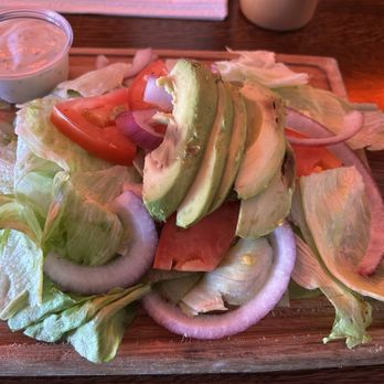 Tacburg - The saddest "side salad" I've ever had. A pile of burger toppings. Ugh - Tacos Near Me - Whittier, California