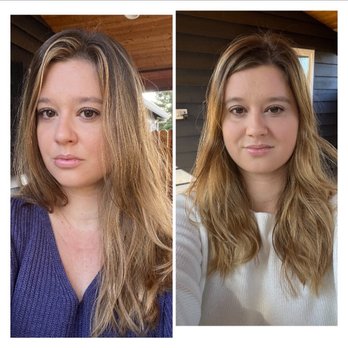 MandeVilla Hair Salon - MandeVilla on the left, fixed at another salon on the right - Blow Dry/Out Services Near Me - Carmichael, California MandeVilla Hair Salon - MandeVilla on the left, fixed at another salon on the right - Blow Dry/Out Services Near Me - Carmichael, California
