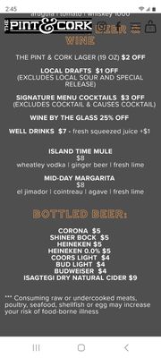 Menu photo 5 The Pint & Cork Kihei, HI Menu photo 5 The Pint & Cork Kihei, HI