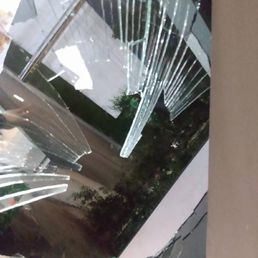 Shattered window
