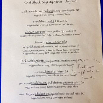 Chef Shack - Menu - French Near Me - Bay City, Wisconsin Chef Shack - Menu - French Near Me - Bay City, Wisconsin