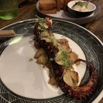 Lineage - Charred Tako & Crushed Local Potato - Asian Fusion Near Me - Wailea, Hawaii