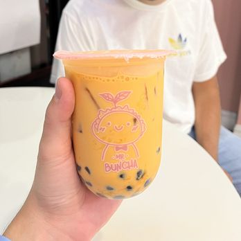 Mr Buncha - thai milk tea with boba - medium - Bubble Tea Near Me - Sunnyside, New York Mr Buncha - thai milk tea with boba - medium - Bubble Tea Near Me - Sunnyside, New York