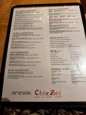 Menu photo 2 Chez Zee American Bistro Austin, TX