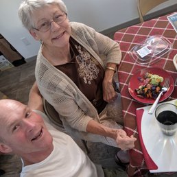 A happy Mother and Son and one Vegan/Vegetarian Harissa "Meat Ball" A happy Mother and Son and one Vegan/Vegetarian Harissa "Meat Ball"