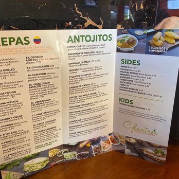 Cylantros - Roswell - Menu - front - Venezuelan Near Me - Roswell, Georgia